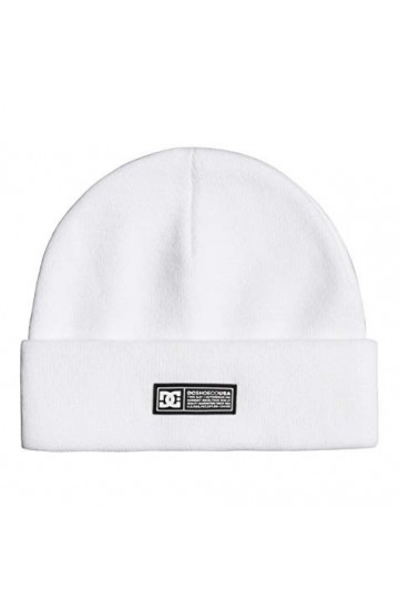 DC Shoes Label - Bonnet à Revers - Femme - One Size - Blanc.