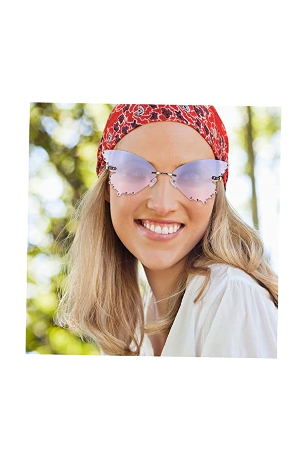 GALPADA 1 Paire Lunettes De Soleil Papillon Lunettes Dété Femmes Lunettes De Soleil Tendance Pour Femmes Abat-jour Papillon 
