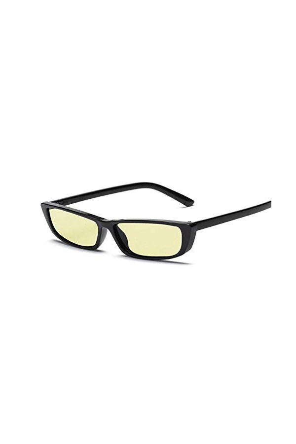 U/N Femmes Petites Lunettes de Soleil Rectangle Cadre Noir Femmes Dames Lunettes de Soleil pour Femmes Lunettes de Soleil Vin