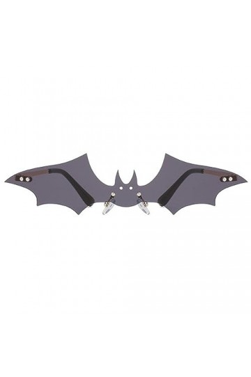 Chauve-souris lunettes de soleil sans monture Goth lunettes pour femmes hommes Halloween fête lunettes à la mode lunettes Uv 