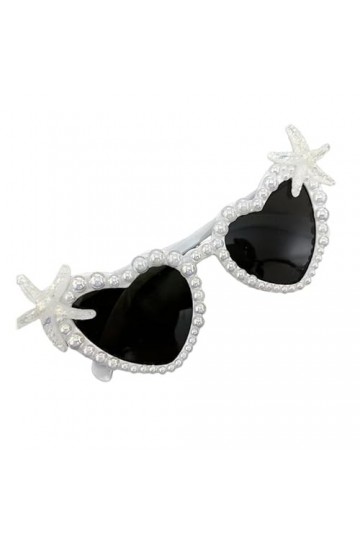 Lunettes de soleil en forme de cœur, étoile de mer, pour fête de mariage, lunettes de soleil tendance pour femme, enterrement