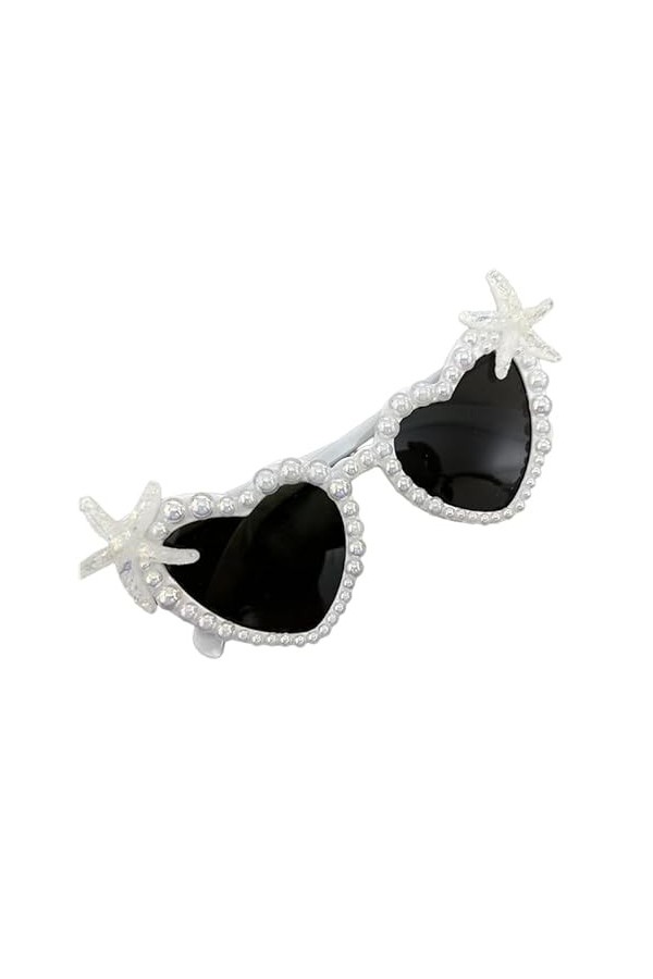 Lunettes de soleil en forme de cœur, étoile de mer, pour fête de mariage, lunettes de soleil tendance pour femme, enterrement