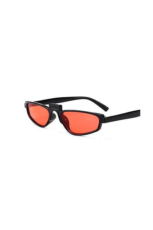 U/N Lunettes de Soleil Vintage Femmes Rondes Lunettes de Soleil de Luxe rétro Petites Dames Rouges Lunettes de Soleil Noires 
