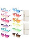Veiteibe 12PCS de Lunettes de Soleil en Forme de Cœur,Lunettes de Fête Transparentes en Forme de Cœur,Lunettes en Forme de Cœ