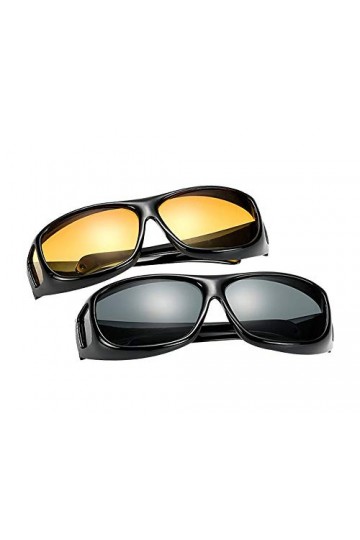 BOZEVON Hommes et Femmes Lunettes de Soleil - Lunettes de Soleil UV400 | Lunettes de Vision Nocturne - pour Conduite Cyclisme