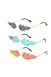 3 Pièces Lunettes de Flamme, Lunettes Sans Flamme, Lunettes Punk Vintage, Lunettes Créatives en Forme de Flamme, pour Femmes 