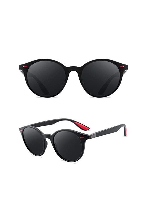 SARGE Lunettes de soleil rondes polarisées Hommes Femmes Lunettes&nbsp;de soleil classiques Conduite Pêche UV400&nbsp;Lunettes