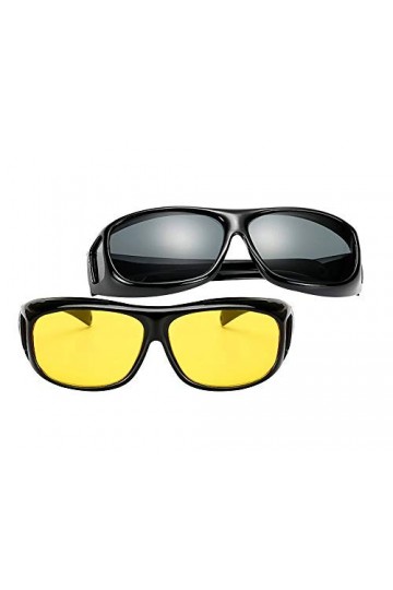 BOZEVON Lunettes de Soleil de Mode pour Hommes et Femmes - Lunettes de Vue UV400 Lunettes de Vision Nocturne pour Cyclisme et