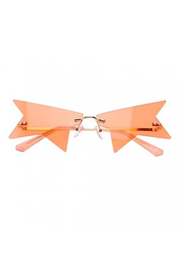 SOIMISS Lunettes De Soleil Flamme Lunettes Lunettes Sans Monture Lunettes De Soleil Hawaïennes Femmes Unique Chauve-Souris Lu