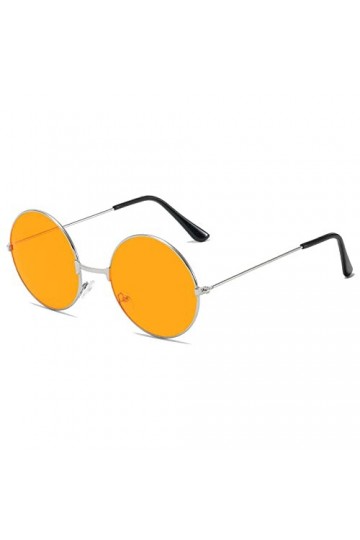 2023 Nouveau Vintage Petites Lunettes De Soleil Rondes Femme Lunettes De Soleil Femme Alliage Coloré Miroir Rétro Noir Cercle