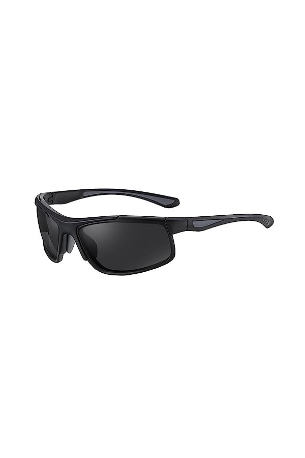 Clicitina Lunettes de soleil de sport pour hommes et femmes avec lumière polarisée, lunettes TR90, lunettes de soleil de nuit