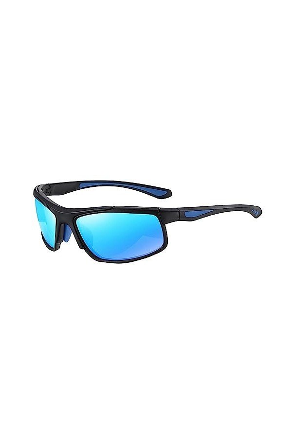 Clicitina Lunettes de soleil de sport pour hommes et femmes avec lumière polarisée, lunettes TR90, lunettes de soleil de nuit