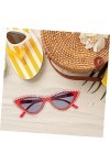 USHOBE Lunettes De Soleil Femmes Lunettes De Soleil Yeux De Chat Lunettes Triangulaires Étroites Lunettes De Soleil Mode Femm
