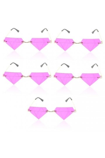 SHERCHPRY 1 Paire Lunettes En Forme De Diamant Lunettes Étoiles Lunettes De Soirée Disco Lunettes De Mode Pour Femmes Lunette