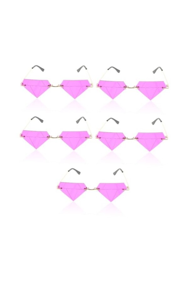 SHERCHPRY 1 Paire Lunettes En Forme De Diamant Lunettes Étoiles Lunettes De Soirée Disco Lunettes De Mode Pour Femmes Lunette