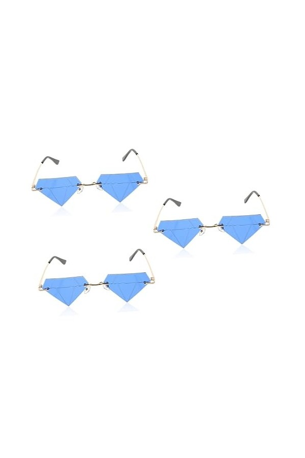 SHERCHPRY 1 Paire Lunettes En Forme De Diamant Lunettes Étoiles Lunettes De Soirée Disco Lunettes De Mode Pour Femmes Lunette