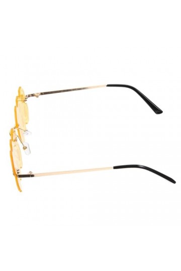 PACKOVE Lunettes De Soleil En Forme De Lunettes Cool Disco Lunettes De Fête Pour Femmes Mode Support En Métal Miroir Décorati