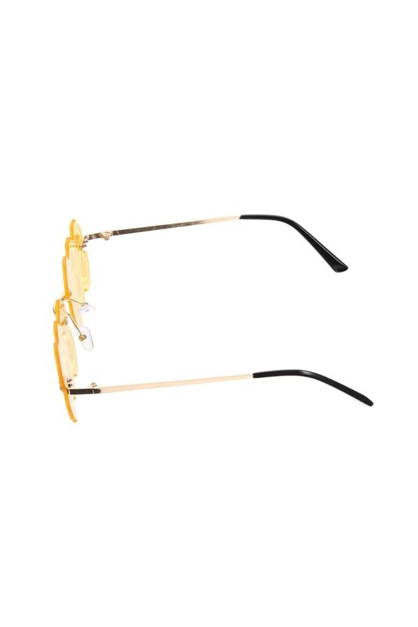 PACKOVE Lunettes De Soleil En Forme De Lunettes Cool Disco Lunettes De Fête Pour Femmes Mode Support En Métal Miroir Décorati