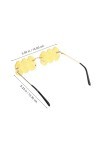 PACKOVE Lunettes De Soleil En Forme De Lunettes Cool Disco Lunettes De Fête Pour Femmes Mode Support En Métal Miroir Décorati