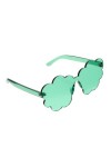 Didiseaon Lunettes Sans Monture à Fleurs Lunettes De Soleil De Quai Pour Femmes Des Lunettes De Soleil Lunettes Disco Nuage H