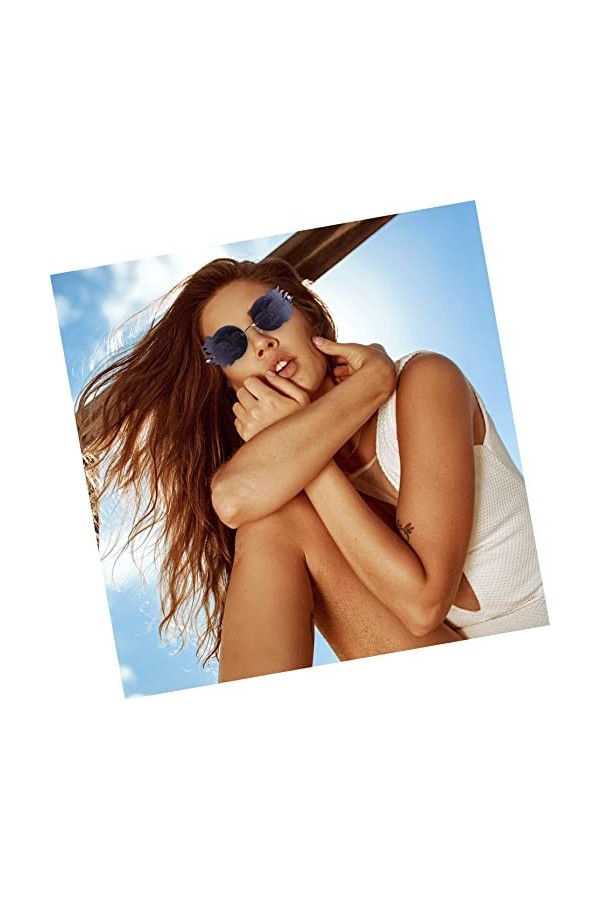 SOIMISS Lunettes De Soleil Personnalisées Jante Moins De Soleil Lunettes De Soleil De Mode Pour Femmes Des Lunettes De Soleil