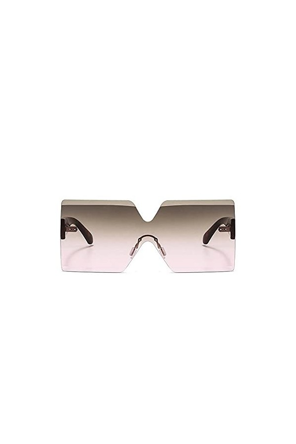 U/N Lunettes de Soleil carrées surdimensionnées Lunettes de Soleil pour Femmes Lunettes de Soleil Mode Grand Cadre Lunettes d