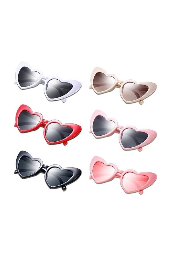 Lunettes de soleil en forme de cœur pour femme, lunettes de soleil classiques œil de chat en forme de cœur, protection UV400 