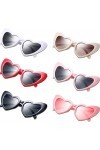 Lunettes de soleil en forme de cœur pour femme, lunettes de soleil classiques œil de chat en forme de cœur, protection UV400 