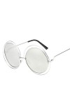 U/N Lunettes de soleil rondes de luxe femmes Vintage rétro lunettes de soleil surdimensionnées femmes lunettes de soleil pour
