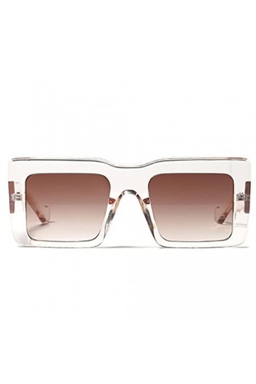 U/N Lunettes de Soleil carrées Hommes Femmes Lunettes de Soleil surdimensionnées de Luxe Lunettes de Soleil Classiques Vintag