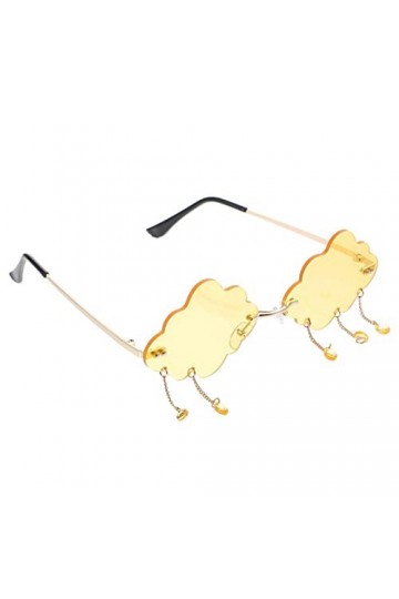 Gadpiparty Cool Lunettes de Soleil sans Bordure de Soleil Lunettes de Soleil en Forme de Lunettes de Soleil de Plage Femme Lu