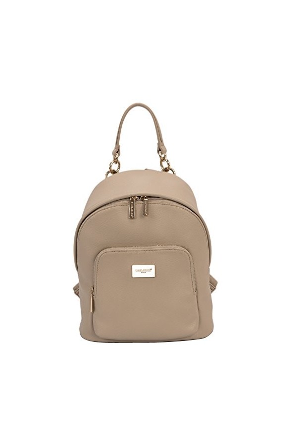 David Jones - Petit Sac à Dos Femme - Sac à Main Porté Epaule Fille Cuir PU - Mini Cartable Ville Poignée Poche Fermeture Ecl