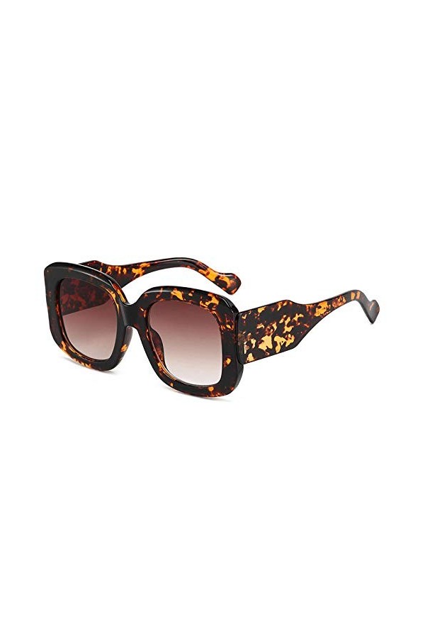 U/N Lunettes de Soleil surdimensionnées Femmes Lunettes de Soleil Vintage de Luxe Hommes dégradés Nuances Lunettes Larges Lun