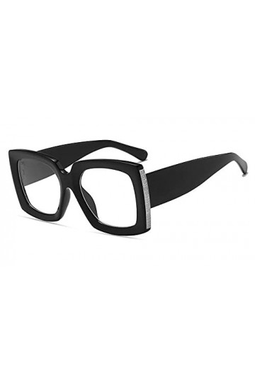 U/N Lunettes de Soleil Vintgae pour Femmes Lunettes de Soleil carrées de Luxe Femme à la Mode Grand Cadre Lunettes de Soleil 