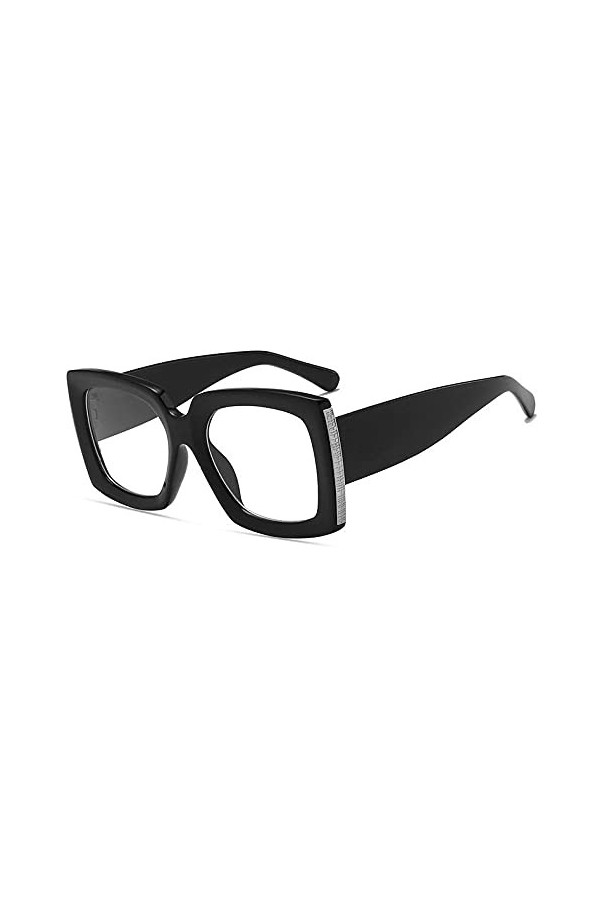 U/N Lunettes de Soleil Vintgae pour Femmes Lunettes de Soleil carrées de Luxe Femme à la Mode Grand Cadre Lunettes de Soleil