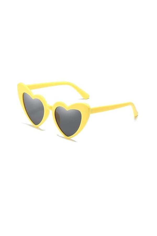Fashion Love Lunettes de soleil pour homme Lunettes de soleil tendance pour femme jaune 