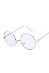 U/N Lunettes de Soleil Rondes Classiques Hommes Femmes surdimensionnées Lunettes de Soleil Roses Dames Nuances océan lentille