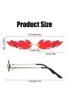 Tagaremuser Lot de 2 lunettes de soleil flamme, lunettes de soleil feu, lunettes de soleil nouveauté pour décoration de fête 