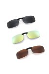 Manqyi 3 Paires Clip on Sunglasses, Polarized Clip-on Sunglasses, Clip Solaire, Clip polarisé Sur des, Clip Solaire Pour Lune
