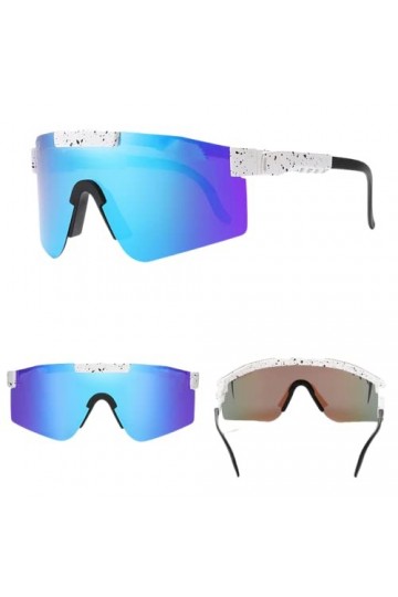 Shinehalo Lunettes de soleil de sport polarisées pour homme et femme - Pour cyclisme et pêche - Protection UV 400, C010, Norm