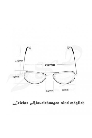 Lunettes de soleil Miobo style pilote avec charnière à ressort - Différentes couleurs - Noir - Taille Unique