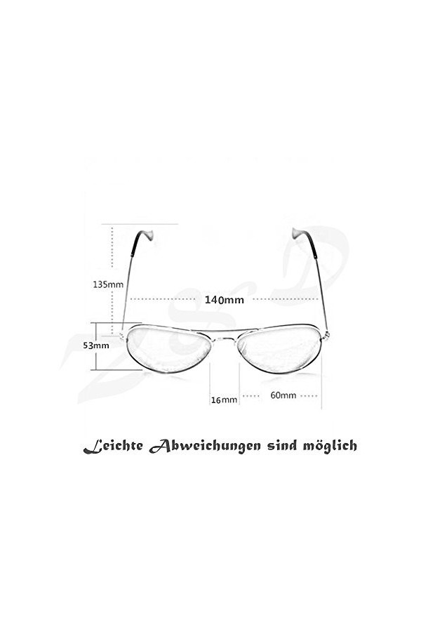 Lunettes de soleil Miobo style pilote avec charnière à ressort - Différentes couleurs - Noir - Taille Unique