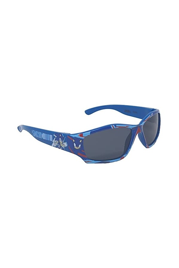cartoon Lunettes de soleil Sonic Hérisson Supersonique avec filtre UV400 rectangulaires ovales Boîte de forme Multicolore, bl