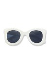 Inception Pro Infinite,Lunettes de soleil blanches,vintage,chat,monture large,cat eye,Monture blanche lentille noire,Meilleur