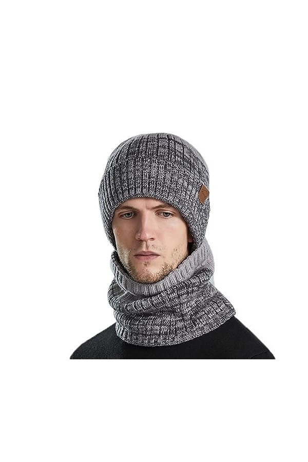 Gajaous Bonnet dhiver en tricot pour homme et femme, A-gray., taille unique