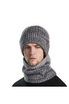 Gajaous Bonnet dhiver en tricot pour homme et femme, A-gray., taille unique