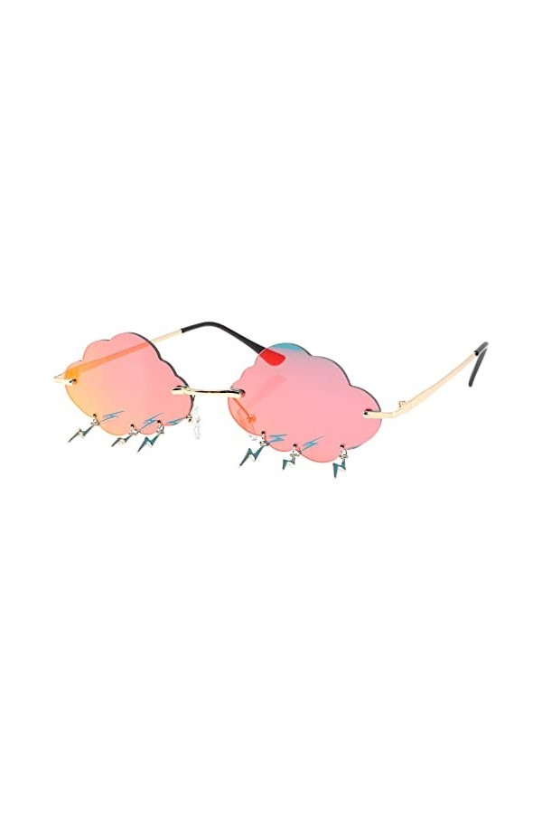Luxshiny 1 Paire Lunettes De Soleil Nuage Lunettes De Soleil Disco Lunettes De Soleil Sans Monture Lunettes De Soleil Femmes 