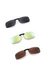 Fengguock 3 Paires Polarized Clip-on Sunglasses, Clip on Sunglasses, Polarized Over Prescription Glasses, Clip on Sunglasses 