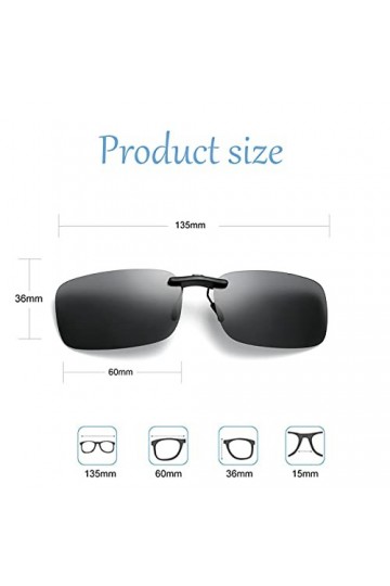Fengguock 3 Paires Polarized Clip-on Sunglasses, Clip on Sunglasses, Polarized Over Prescription Glasses, Clip on Sunglasses 