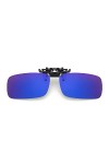 Lunettes de soleil à clip tendance polarisées de jour ou de nuit sur lunettes de vue pour conduite et extérieur, Rouge L